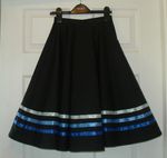GIRLS CHARACTER BALLET RAD SKIRT 3 shades BLUE RIBBONS ANY SIZE.IDTA Poly/cotton