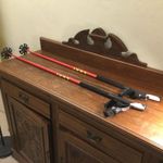 Leki Super Lock Ski Poles 120-150 cm Bright Red (Snowshoeing, Adjustable Length)