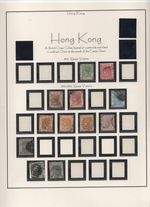 HONG KONG 1862-1902 COLLECTION OF 62 QUEEN ISSUES ALL USED ON 3 ALBUM PAGES