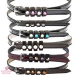 Leather Spur Straps by Imperial Riding    Diamante  52cm  Patent Leather Accents