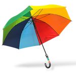 Bodygenx Large Colourful Rainbow Golf Umbrella Bridal Party Rain Handle Umbrella