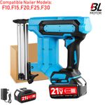 F30 Heavy Duty Cordless Nail Gun Brad Nailer Finish Nailer w/ Battery & Charger