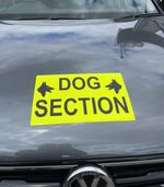 DOG SECTION Magnetic Sign Security Magnet Vehicle Hi Viz Yellow & Black A4 Size