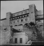 Glass Magic Lantern Slide PALMA THE ALMUDAINA PALACE C1910 PHOTO SPAIN MAJORCA