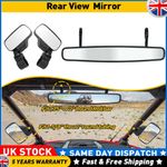 3x UTV Center Rear Side View Mirrors 1.75" 2" Bar For Polaris RZR Yamaha Suzuki