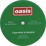 Record label vinyl stickers. Definitely Maybe, Wonderwall, Live Forever