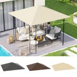 3 x 3(m) Gazebo Canopy Replacement Cover with Drain Holes, UPF30+
