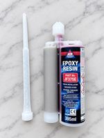 JCP Construction Products Epoxy Resin Two-Part 385ml Cartridge + Mixing Nozzle