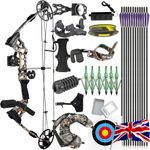 Compound Bow Package 20-70lbs Hunting Kit Arrows Set Adjustable Adults Shooting