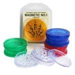Plastic No1 Grinder 40mm – Magnetic Lid | Compact Herb Crusher