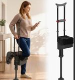 Adjustable Non-Slip Knee Crutch with Kneepad for Left or Right Leg Non slip 