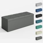 Fabric Folding Storage Box Ottoman Seat Stool Storage Boxes Home Footstool