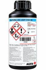 AGFA Anapurna 1501 Light CYAN UV Ink 4P08R Genuine 1 Litre New Exp 07/2027