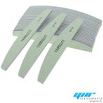 Emery Boards 100/180 - 180/240 Grit Nail Files Acrylics UV Gel Half Moon Curved