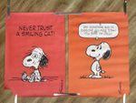 2x Vintage 1958 Snoopy United Feature Syndicate Hallmark Cards Ireland Poster