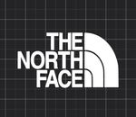 2X Iron On The North Face White Logo Vinyl Decals  5cm Clothes Bags Htv(Freebie)