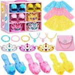 MELAND Princess Dress up Shoes, 3 Dress-Up Sets for Girls Aged 3-6
