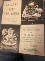 'England Keep the Ashes', 1954-55, Crawford White, with full 52 scorebook pages