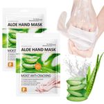2 Pairs Aloe Hand Mask Gloves - 1 count (Pack of 2), Vera (2 Pack)