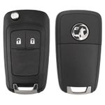 Replacement 2 Button Flip Key Fob Case Shell For Vauxhall Astra J Corsa E Mokka