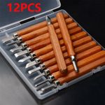 12PCS For Woodworking Carving Hand Chisel Kit Wood Working Professional Tools