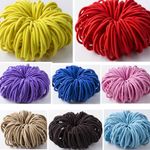 20 40pcs 4mm Thick Strong Large Endless Women Hair Elastics School Bobbles Bands