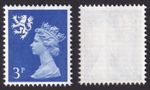 Scotland SG S16 Ribbed Paper Error 3p Ultramarine Unmounted Mint