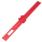 Woodworking Layout Ruler Red Adjustable Layout Ruler Fine Scale for DIY