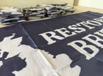 Restore Britain Flag 5ft X 3ft, 2 Eyelets On One Side! BRAND NEW SEALED! UTK!