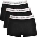 Men's Calvin Klein Shorts Trunk Boxer Briefs Soft Cotton Underwear 3 Pack Black