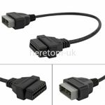 14 Pin to 16 Pin Female OBD2 OBDII Diagnostic Connector Adapter Cable for Nissan