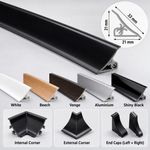 PVC Worktop Edging Trim 33mm x 2.5m Kitchen Bathroom Splashback Profile & Corner