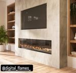 50 60 72 82 INCH LED MEDIA WALL PANORAMIC NO BORDER  FRAMELESS  ELECTRIC FIRE
