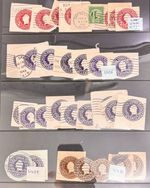 USA - A Group Of Approx 77 Cut Square Stamps from Various Eras See Description