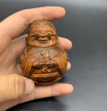 Vintage Japanese Netsuke Boxwood Carved Figure Statue Ornament
