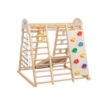 9-in-1 Kids Climbing Frame Wooden Indoor Climber Playground Jungle Gym Playset