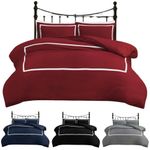 Luxury 3 Pcs Ribbon Duvet Cover Bedding Set Single Double King Hotel Quality
