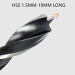HSS 1.5mm-10mm Long Wood Drill Bits Set Brad Point Hex Shank Auger And Flat Bits