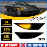 Smoked Lens LED Side Marker Indicator Lights For Porsche 911 Boxster Cayman 982