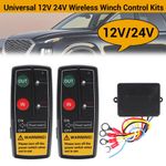 12V/24V Wireless Winch Remote Control Kit 434MHZ For Truck ATV SUV