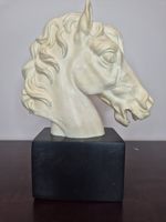 Vintage Santini Horse Head Bust Sculpture Italy Resin Equestrian Figure