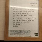 Sir Bobby Robson Hand Written And Signed Letter And Cheque In Frame