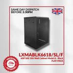 18U Server Rack Network Cabinet 19 inch 600 x 600mm Black