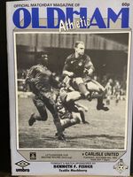 Oldham V Carlisle United, 6th October 1987, CUP “MINT” BUY IT NOW ONLY £1.17