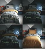KIDS BOYS GAMER GLOW IN THE DARK GAME OVER REVERSIBLE DUVET SET SB, DB & KS SETS