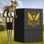 Bronze French Bulldog Wine Stopper, Wine Gifts for Men Dad Women Bulldog Lovers,