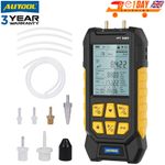 AUTOOL Digital Manometer Gauge Dual Port Air Pressure Meter HVAC Gas Tester UK