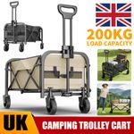 200KG Foldable Heavy Duty Garden Camping Beach Cart Festival Trolley Cart Wagon
