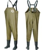 Chest Waders Green with Adjustable Straps Sizes 7 - 12 Fly Coarse Sea CLEARANCE