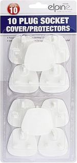Elpine 10Pc Safety Plug Socket Covers – Baby Proof UK Electrical Protectors
